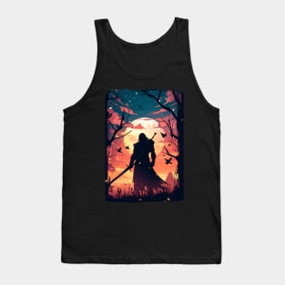 Solitary Hunter by the Setting Sun - Witcher Tank Top